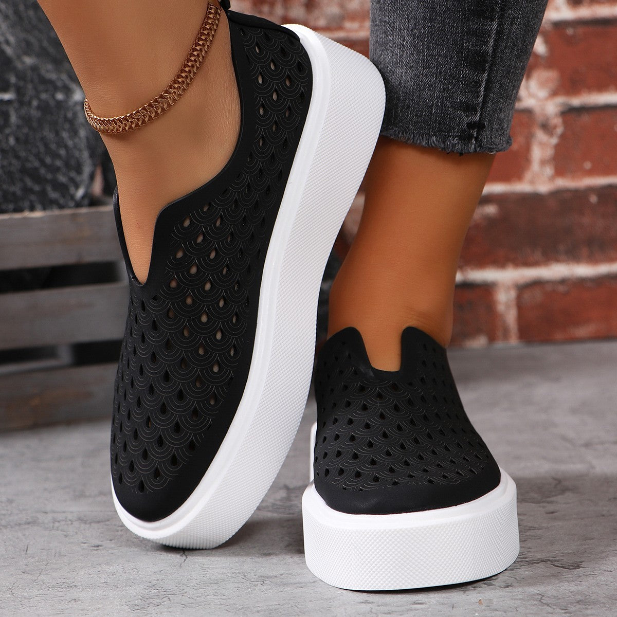 Casual Thick Sole Slip-on Shoes