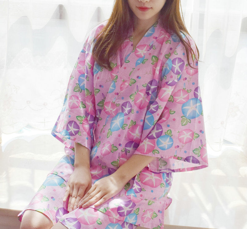 Japanese Style Tie Up Short Sleeved Pajama Set