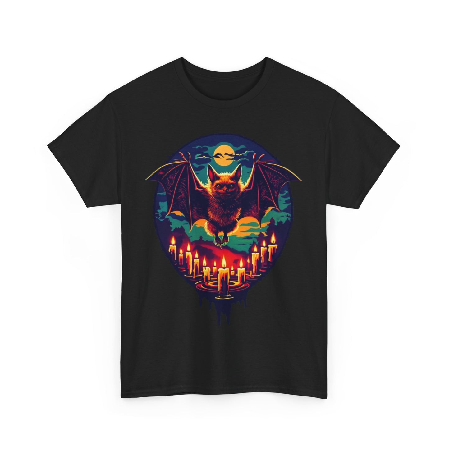 Spooky Bat. Heavy Cotton T-Shirt