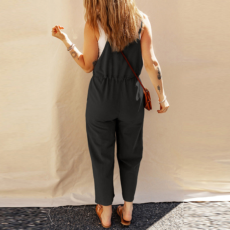 Solid Color Camisole Jumpsuit