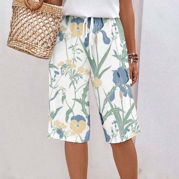 Casual Floral Print Bermuda Shorts