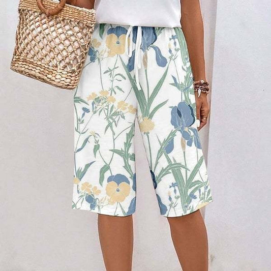 Casual Floral Print Bermuda Shorts