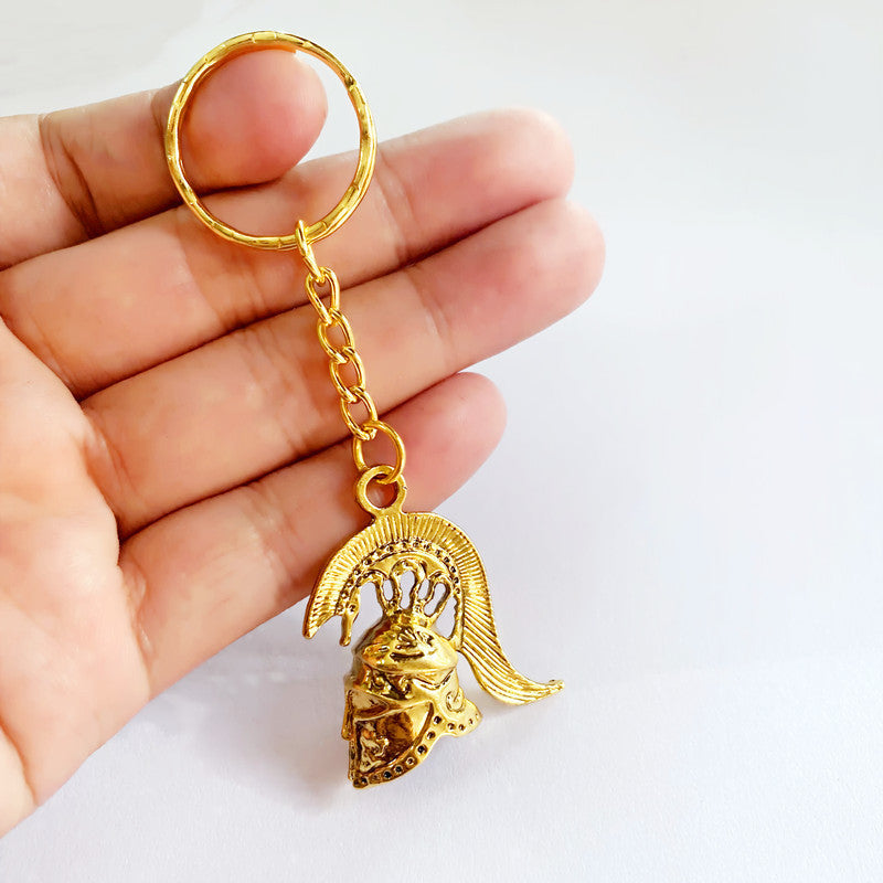 Roman Warrior Helmet Pendant Keychain