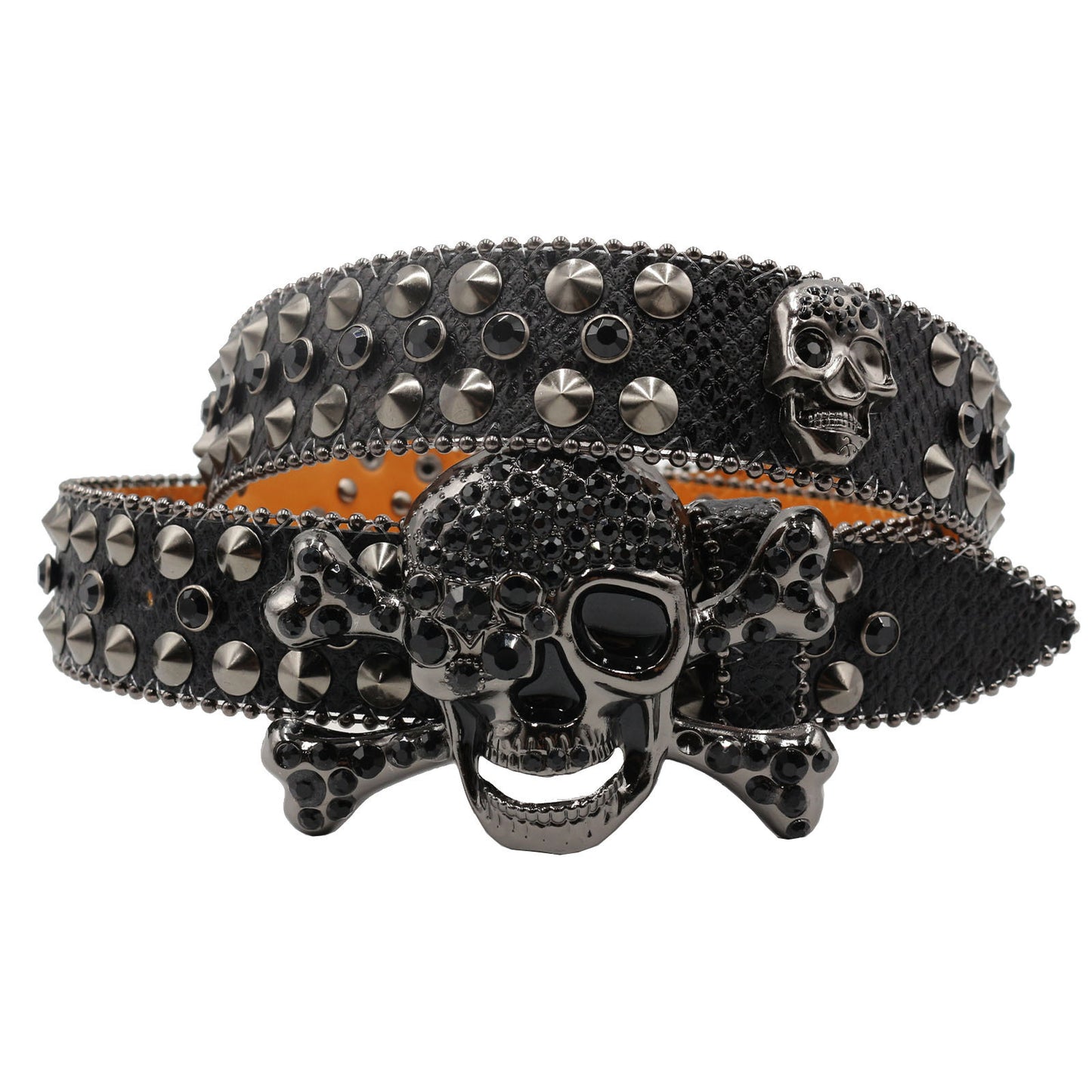 Rhinestone Skull Belt