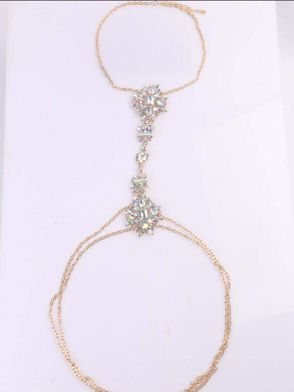 Diamond Flower Necklace Body Chain