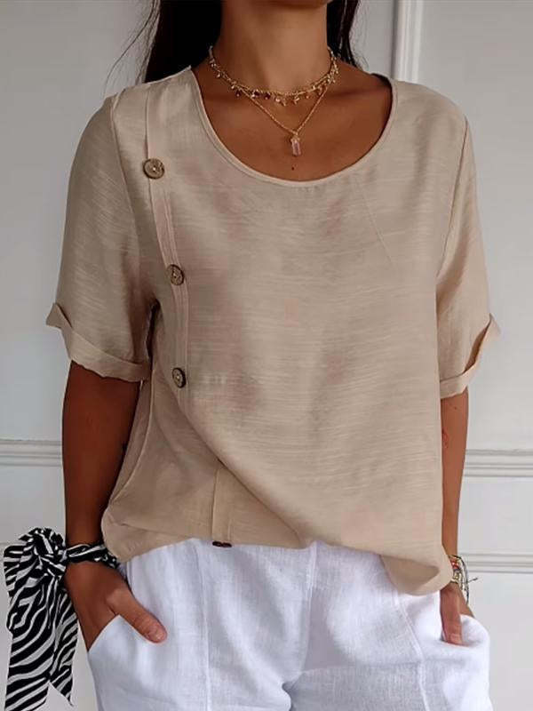 Casual Cotton And Linen Style Shirt