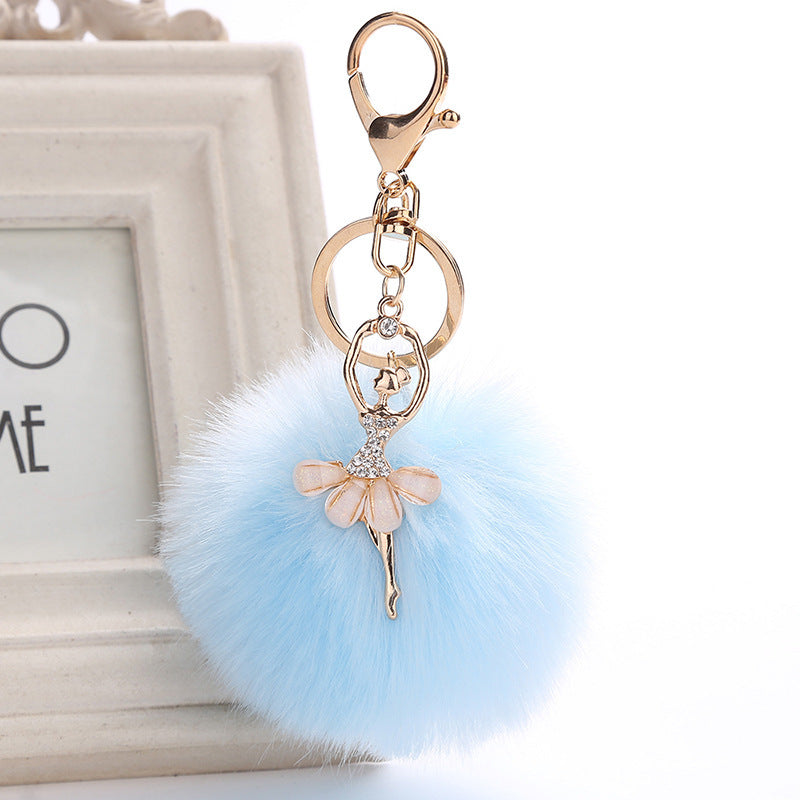 Ballerina Puff Keychain