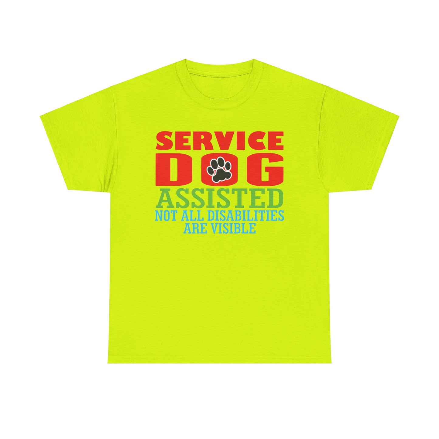 Service Dog Assisted. Heavy Cotton T-Shirt