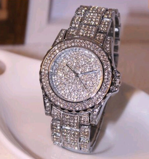 Rhinestone Diamond Steel Strap Watch