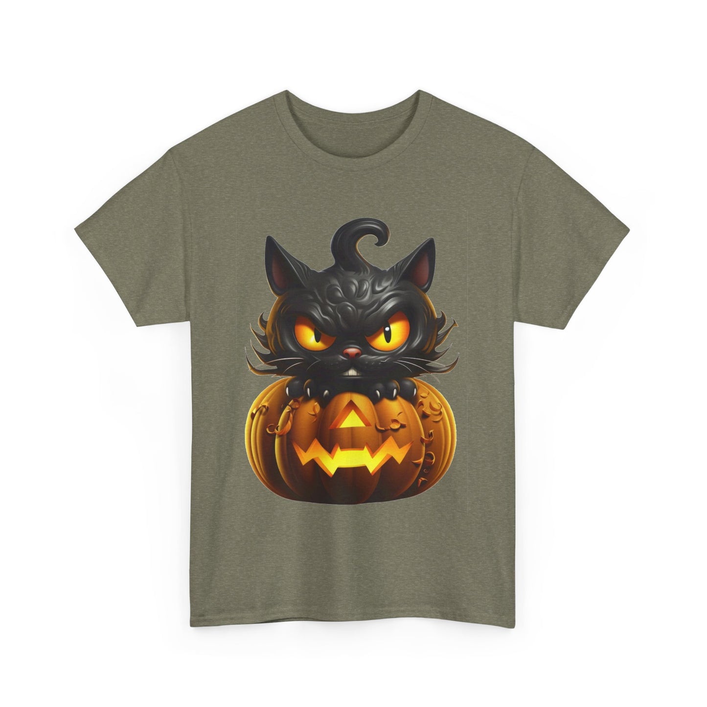 Halloween Kitty. Heavy Cotton T-Shirt