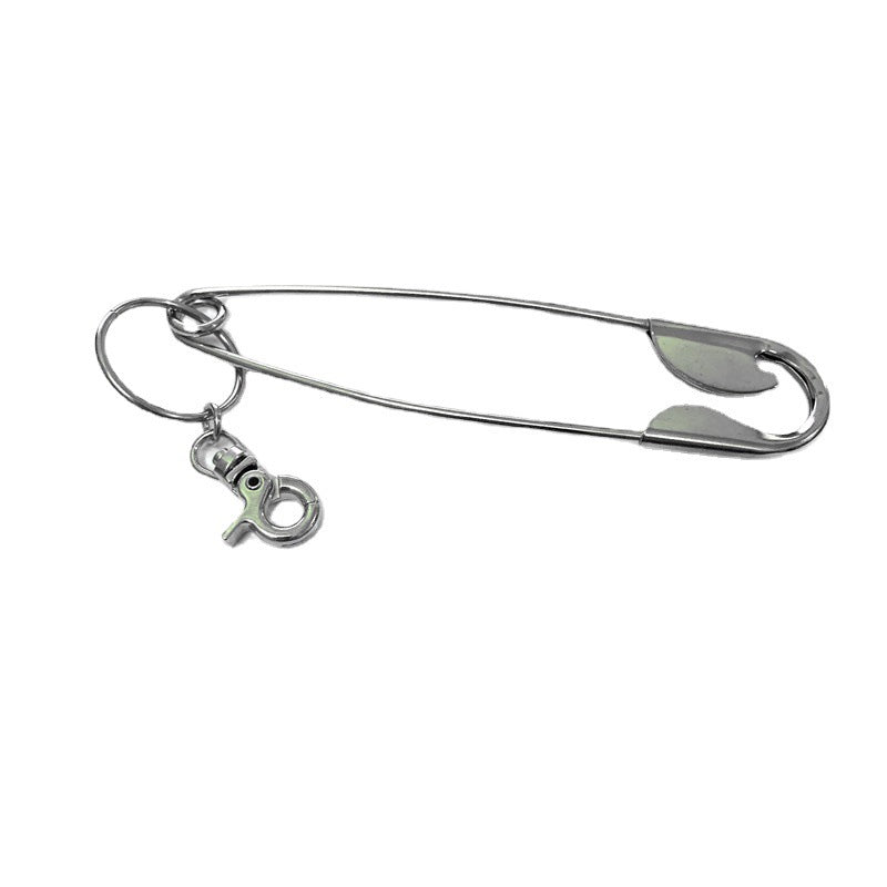 Large Stainless Steel Safety Pin Keychain