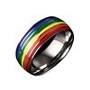 Men's Titanium Steel Rainbow Ring