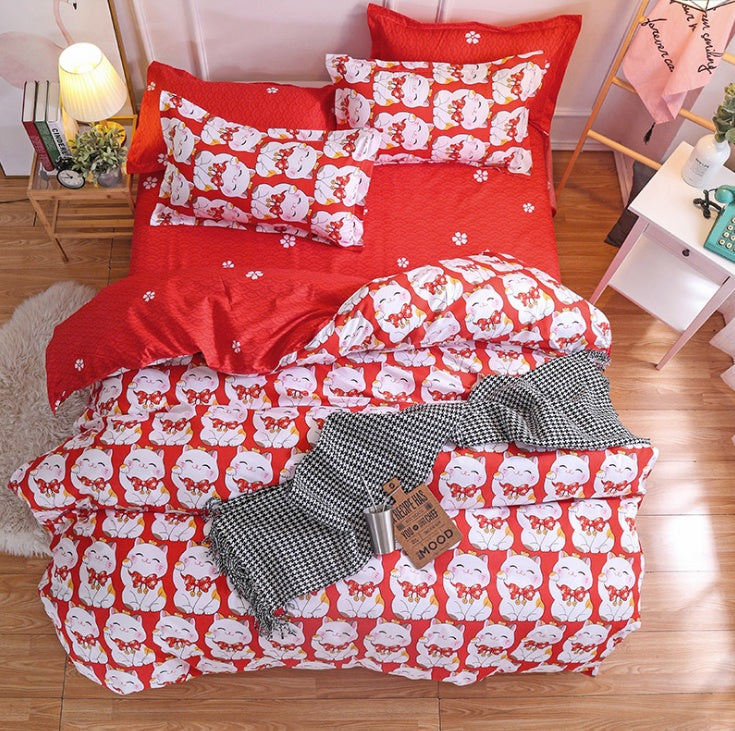 Trendy three-piece bedding set