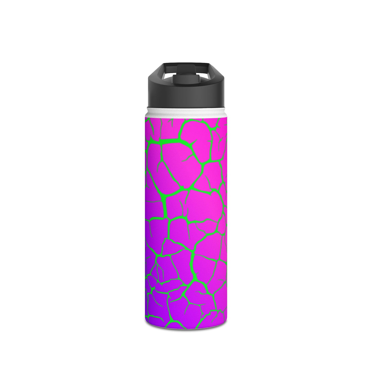 Pink Crackle. Stainless Steel Water Bottle