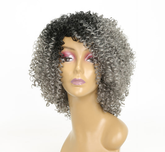 Curly Black Gray High Temperature Silk Chemical Fiber Headgear