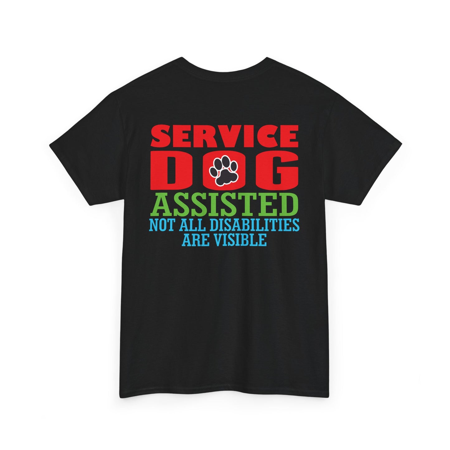 Service Dog Assisted. Heavy Cotton T-Shirt