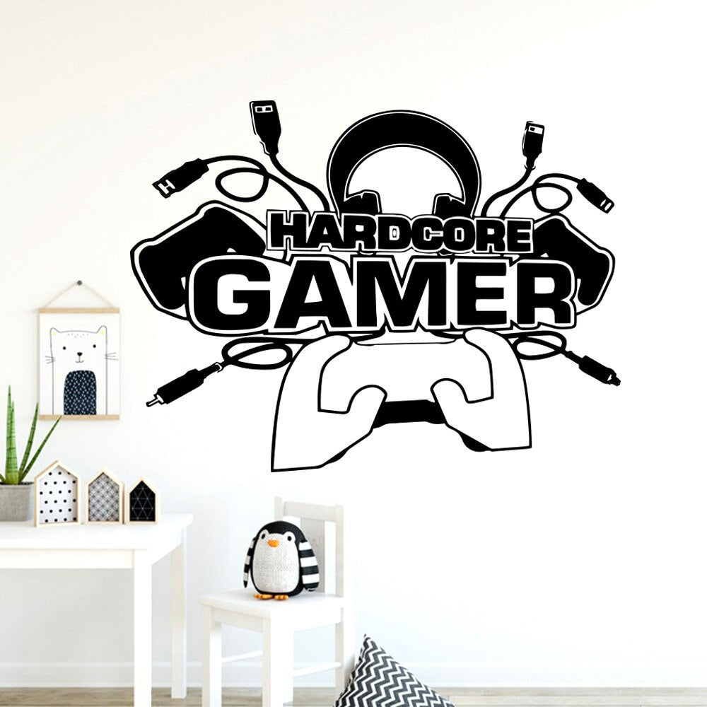 Hardcore Gamer Wall Decal