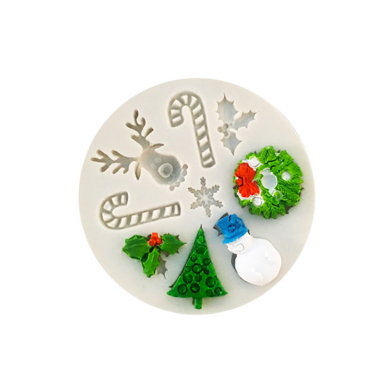 Christmas Decoration Fondant Cake Silicone Mold