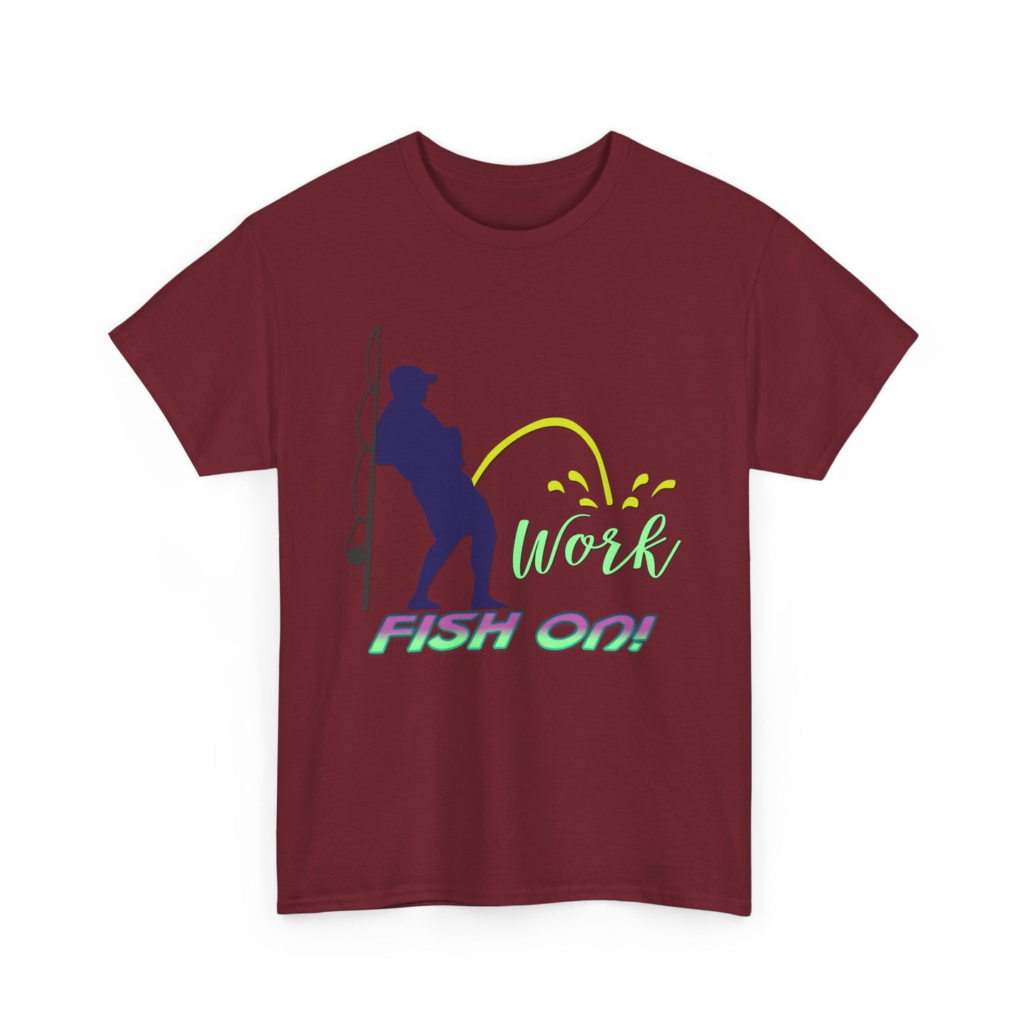 Pee on Work, Fish on, Heavy Cotton T-Shirt