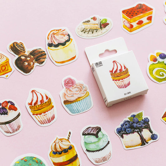 Sweetheart Cake Stickers 50 Pieces