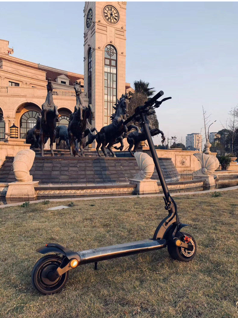 Folding Scooter With Wide Tires