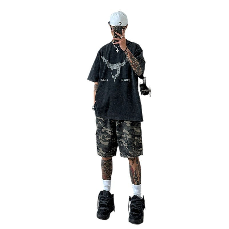 Multi-pocket Camouflage Shorts