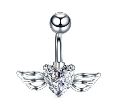 Zircon Crystal Belly Button Ring