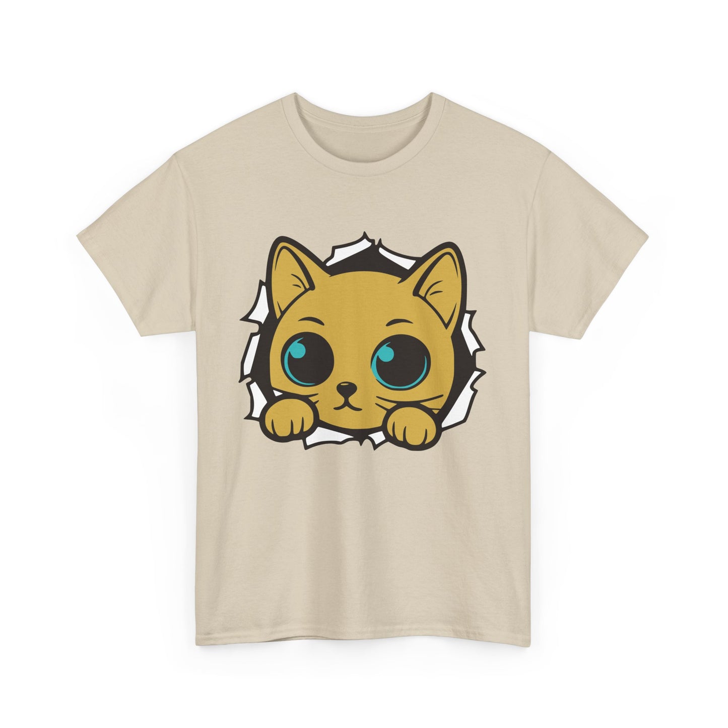 Breaking out Cat. Heavy Cotton T-Shirt