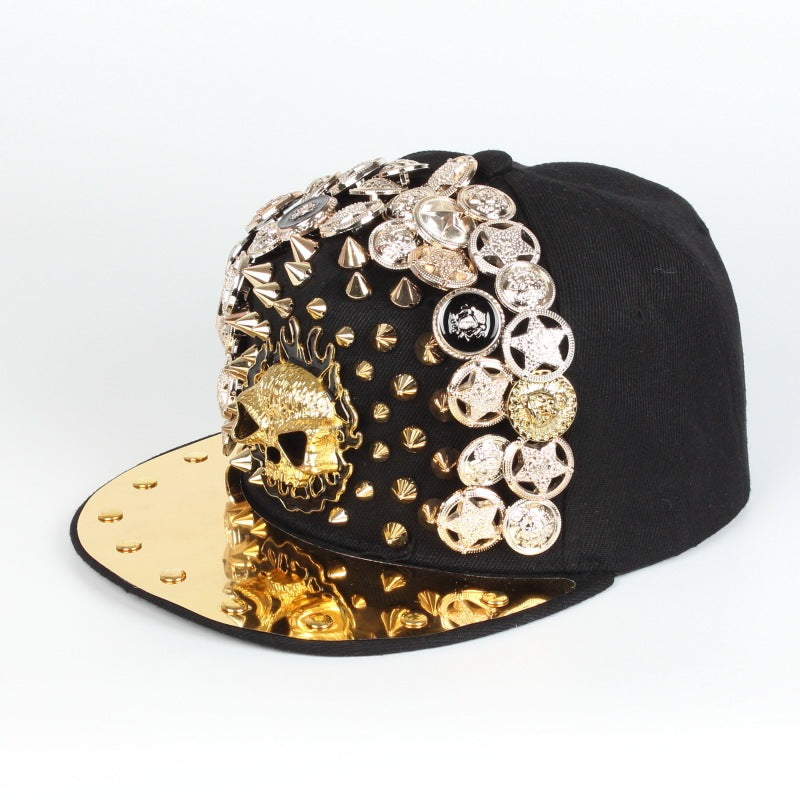 Skull or Leopard Head Rivet Baseball Cap