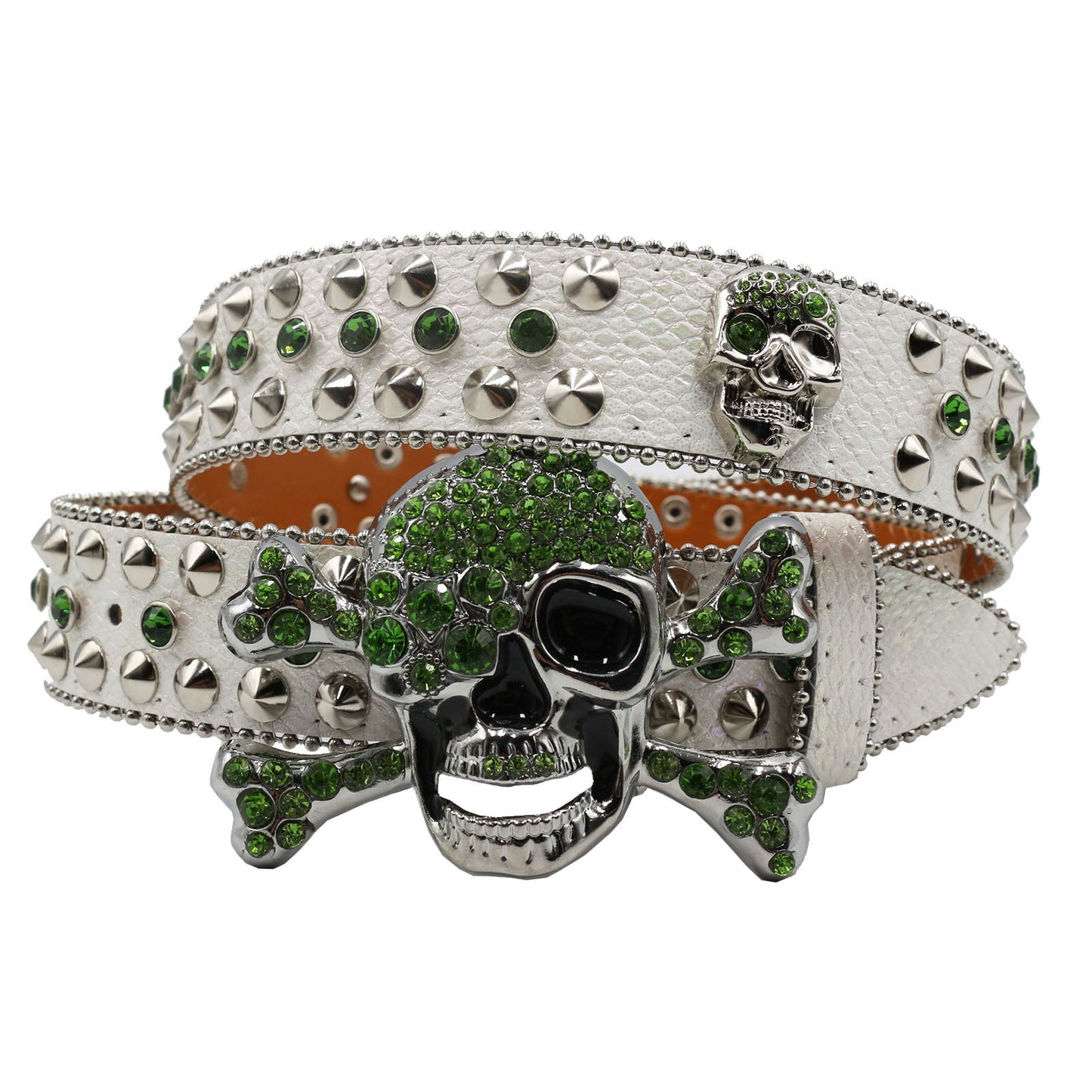 Rhinestone Skull Belt