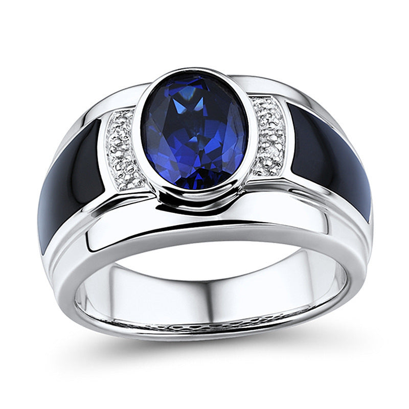 Platinum Plated Luxury Sapphire Ring