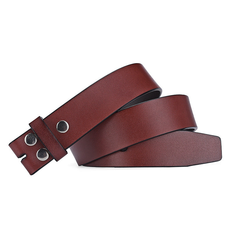 Classic Business Men Headless Snap Fastener Leather Belt