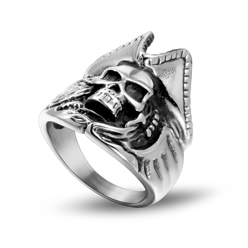 Pirate Skull Titanium Steel Ring