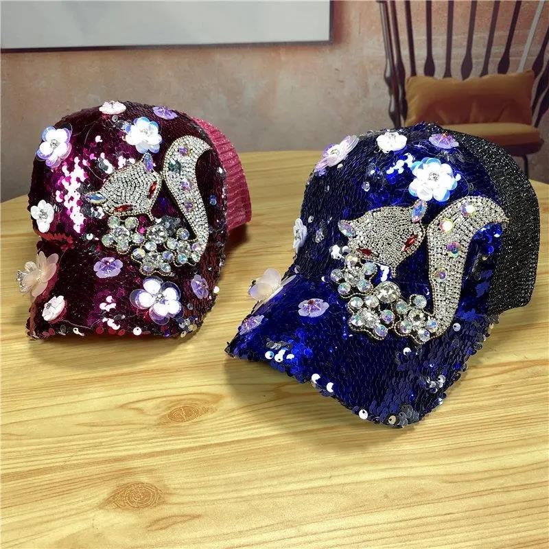 Rhinestone Fox Flower Hat