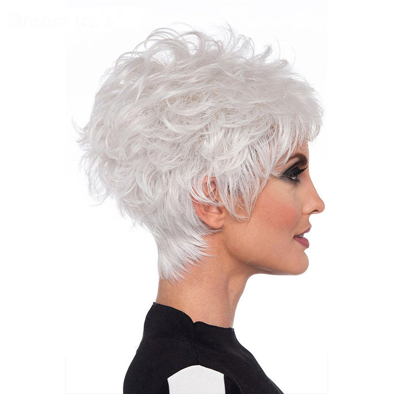 White Chemical Fiber High Temperature Silk Wig