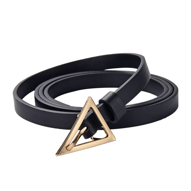 Triangle Buckle Thin Belt