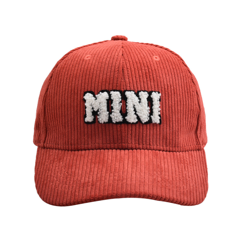 MAMA Parent-child Embroidered Corduroy Baseball Cap