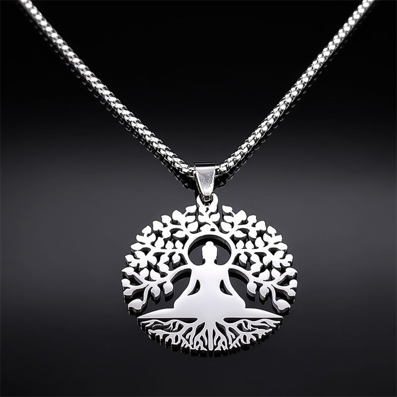 Meditation Buddha Yoga Pendant Necklace