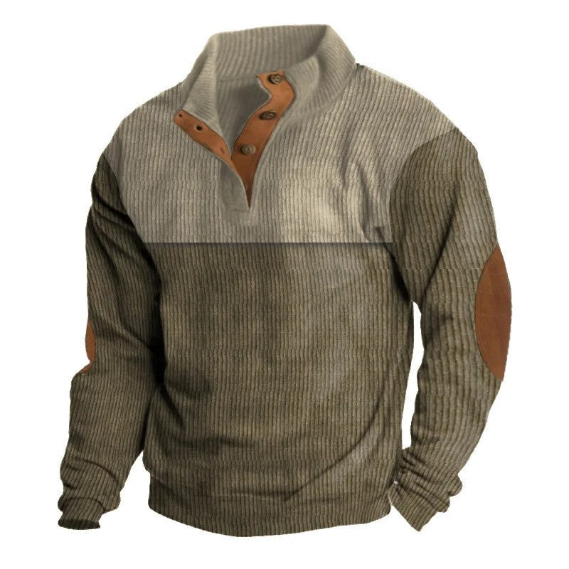 Men's Printed Stand Collar Sweatshirt