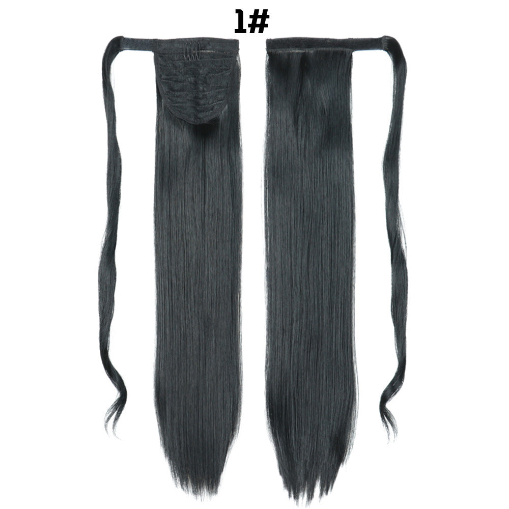 Long Straight Hair Velcro Ponytail