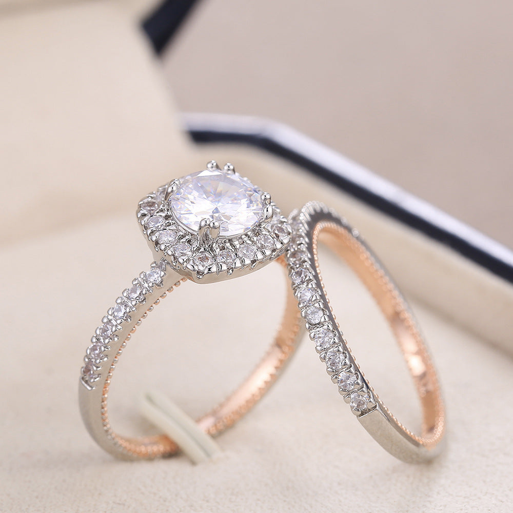 Exquisite Luxury Zircon Couple Rings