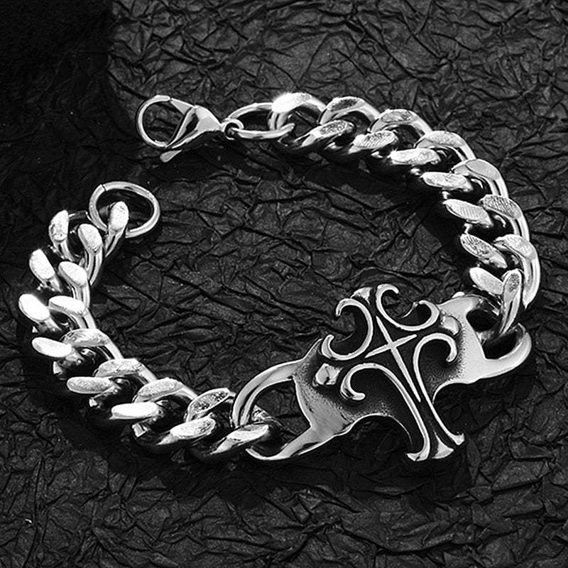 Vintage Cross Chain Bracelet