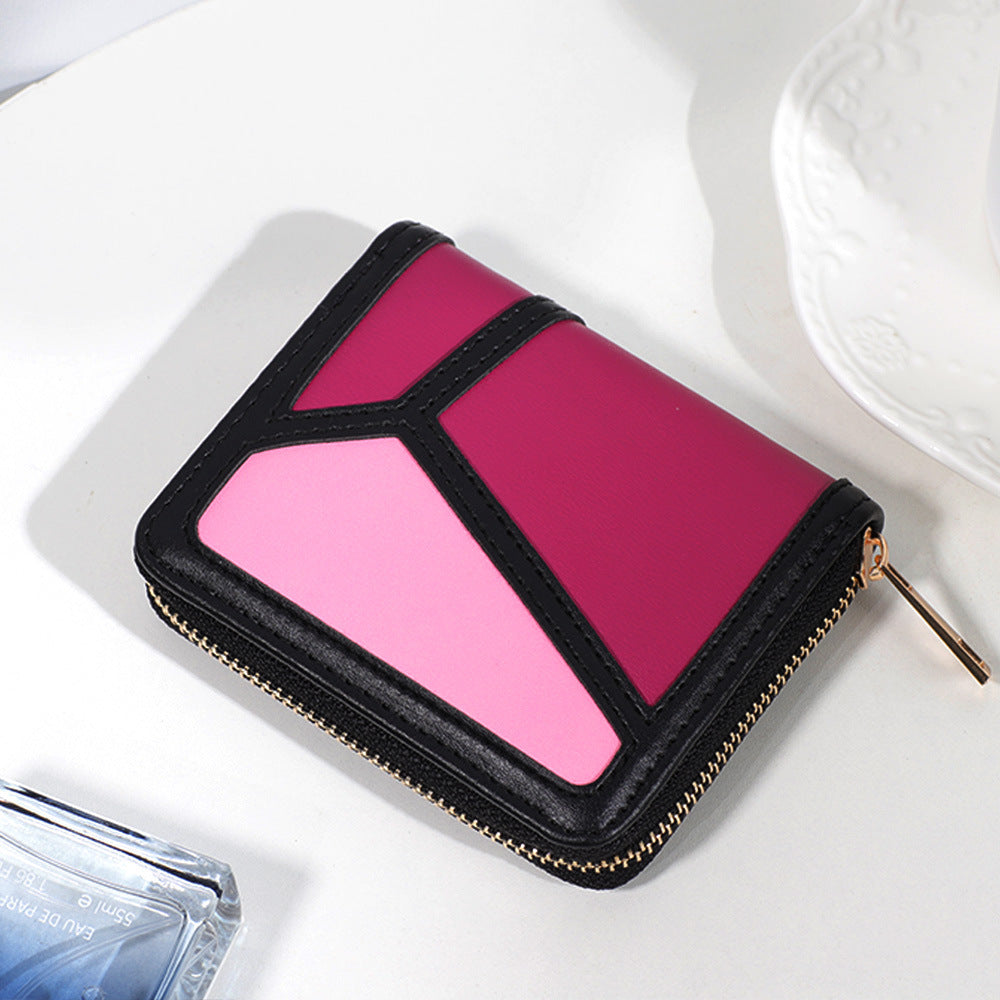 Color Contrast Patchwork Wallet