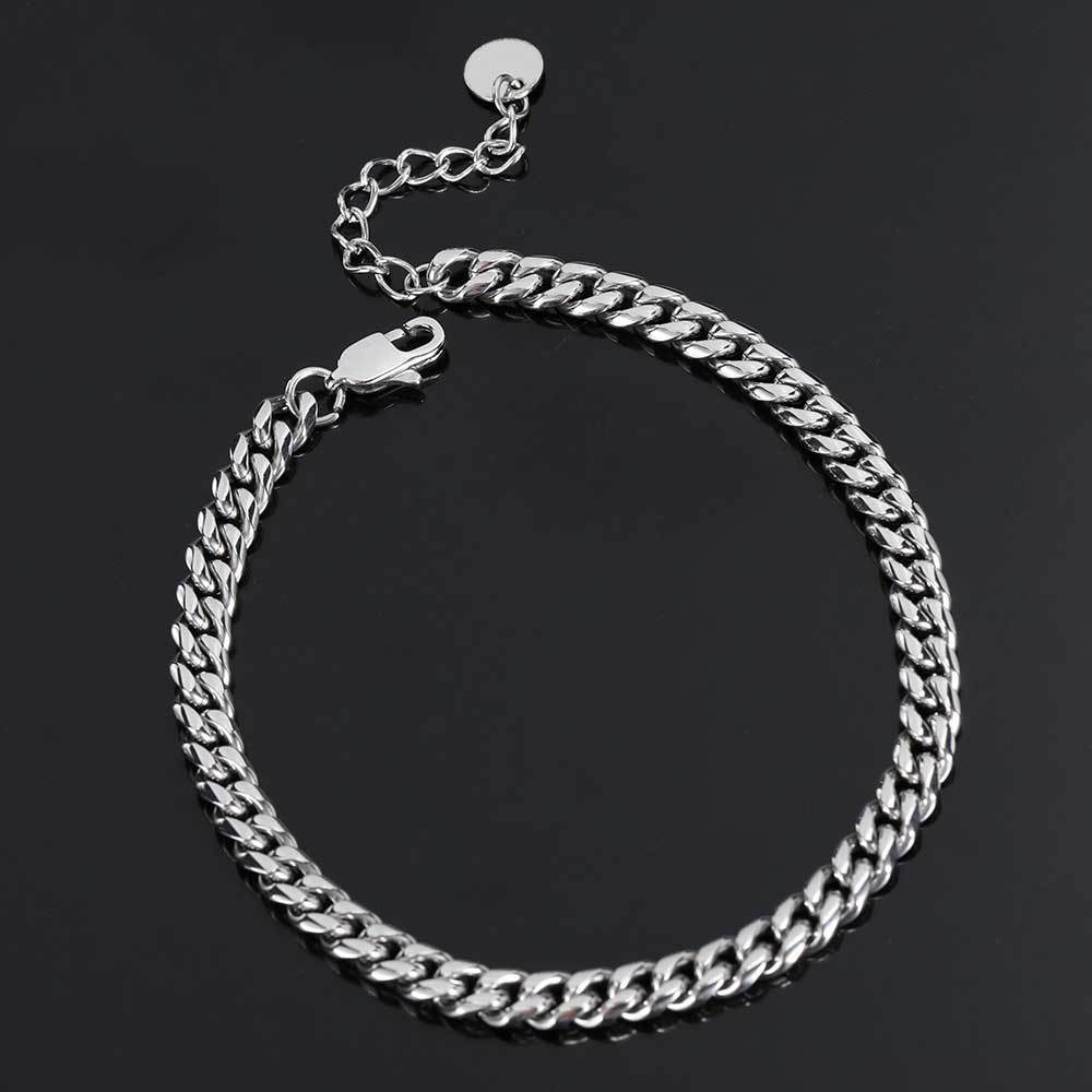 Stainless Steel Trendy Micro Inlaid Zircon Anklet