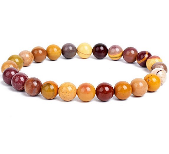 Unisex 8mm Agate Beads Bracelet