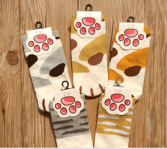 Fashion Cartoon Cat's Paw Boat Socks