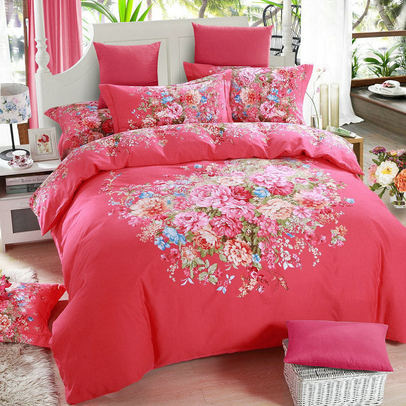 Four-piece cotton bed set