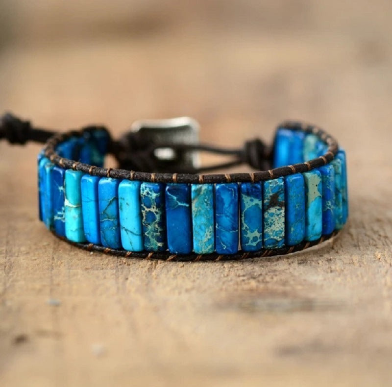 Colorful Emperor Stone Rectangular Bracelet