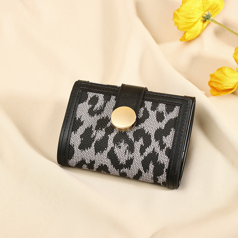 Trendy Leopard Print Fashion Short Wallet