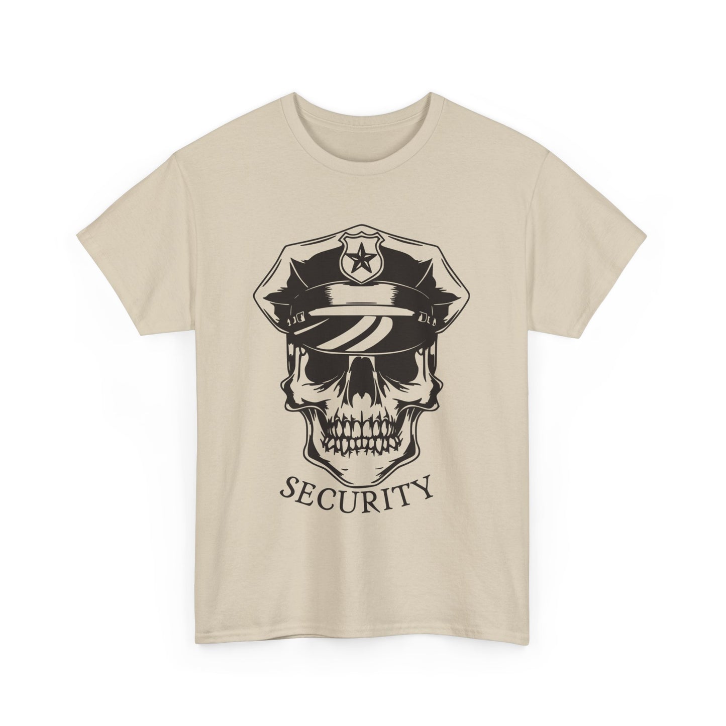 Security Skull. Heavy Cotton T-Shirt